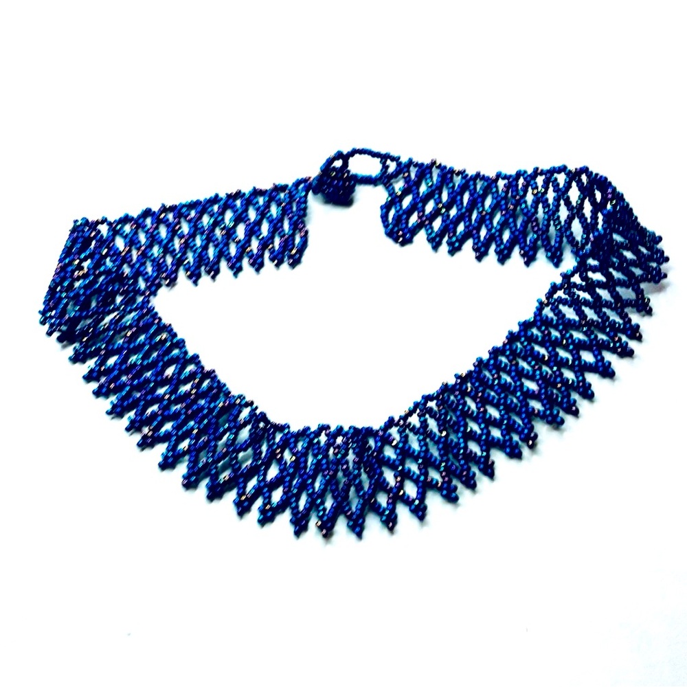 Handmade Woven Seed Bead Choker